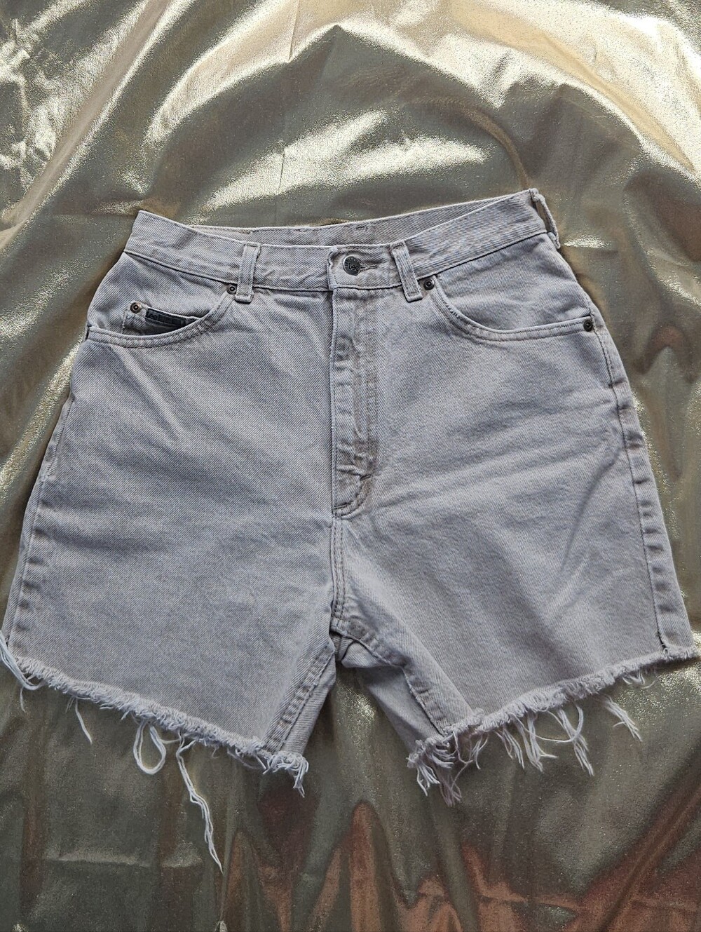 Women’s High-Waist Cut-off Denim Shorts - Tan